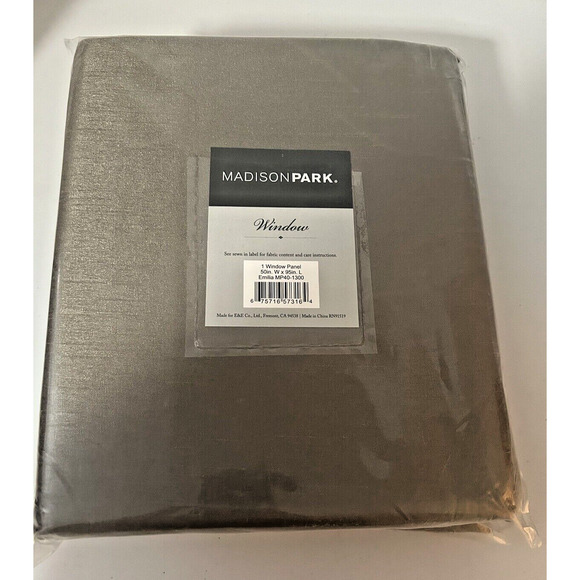 NEW Madison Park Emilia TWIST TAB Faux Silk Window Curtain Panels (2 Panels) - Picture 4 of 5